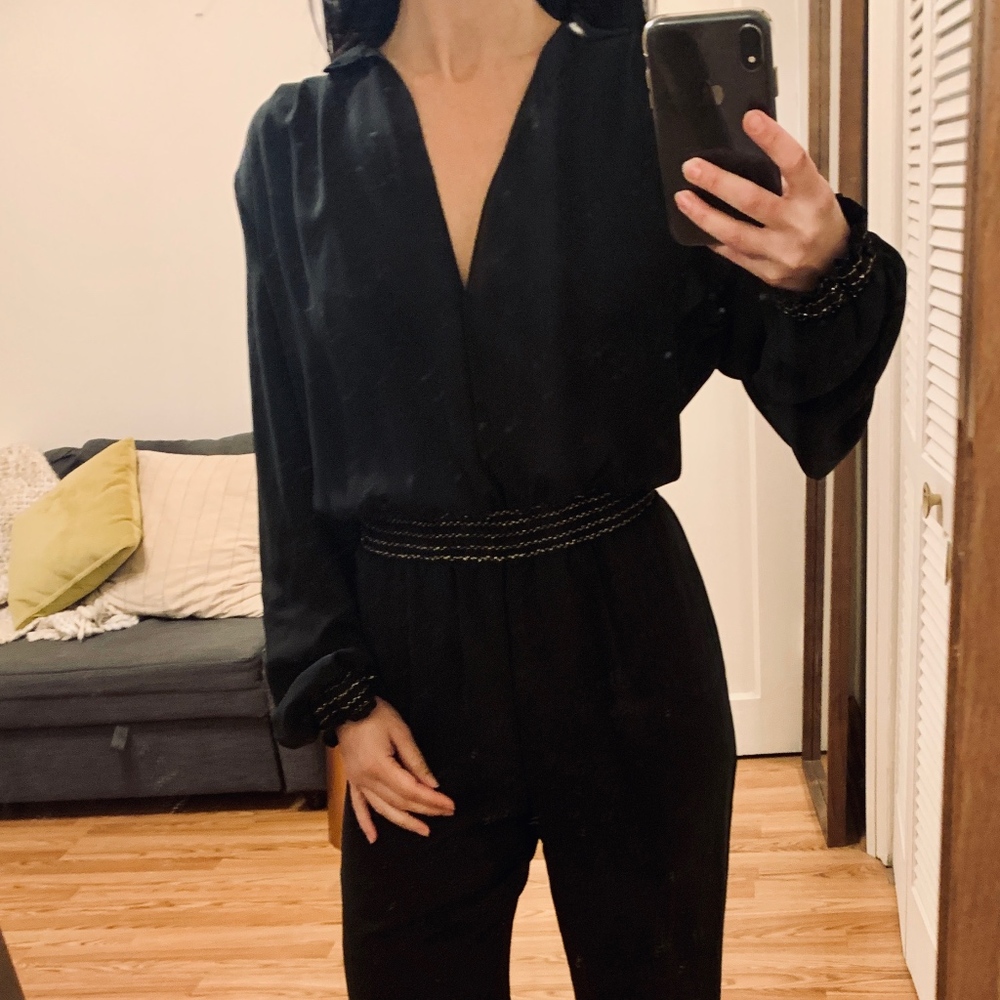 80s Black and Gold Romper